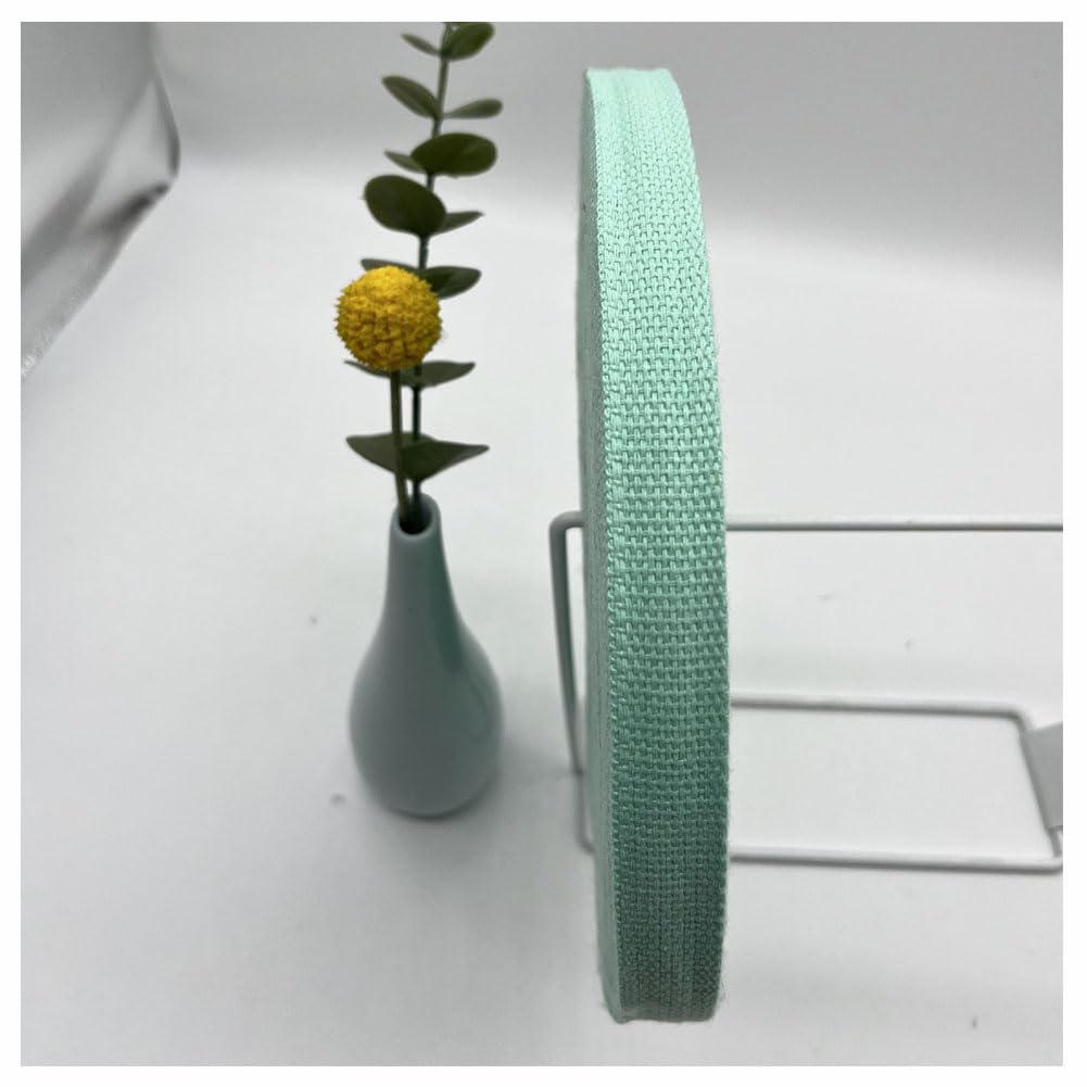 Cinta de algodón 1 rollo de tela de algodón grueso, cordones anchos planos en espiga, poliéster, cinta de algodón de alta densidad para fabricación de cinturones de tela, costura de ropa