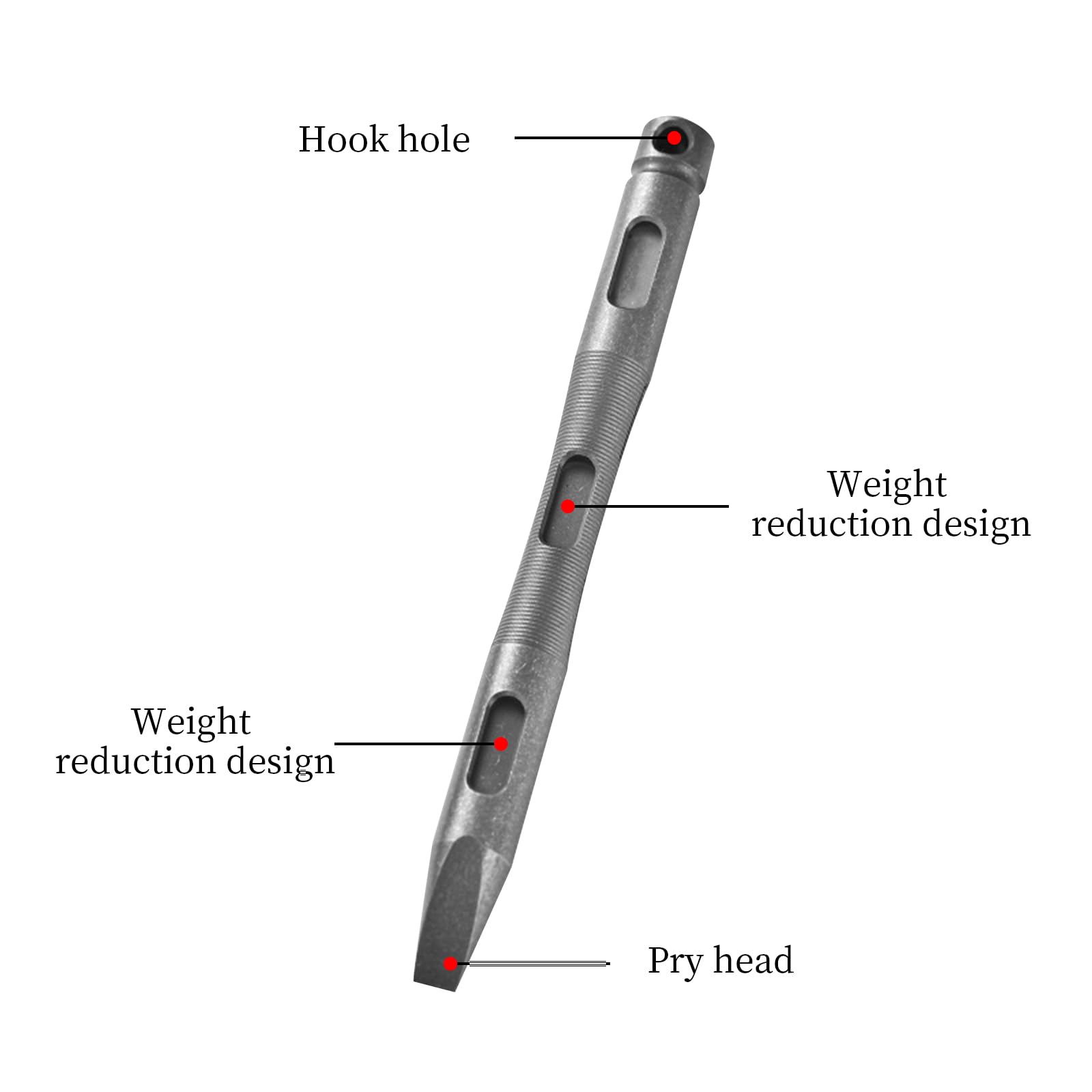 Pied de biche en titane EDC, barre de levier EDC Pry Bar en alliage de titane avec fonction décapsuleur, porte-clés EDC pour outils de camping en plein air (lavage des pierres)