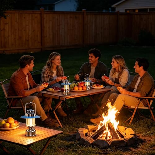 Lanterne de camping rechargeable LED vintage multi-mode de haute qualité
