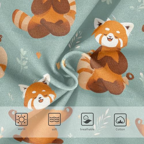 Wusikd Red Pandas Doing Yoga Girls' Underwear Cotton Girls Briefs Soft Toddler Underwear 2T3