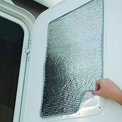Reflective RV Door Window Shade, 16” x 25” Car Door Window Cover Double