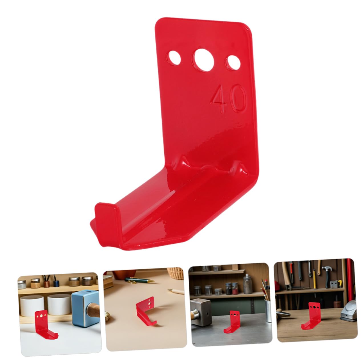 Soporte para Colgar Extintores Metálico Rojo, 12 Juegos | Montaje en Pared Tornillos, para Aulas y Hogares, Apto para Equipos 40 Lb