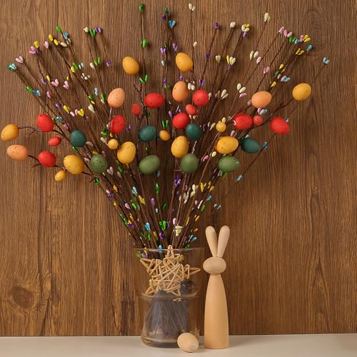 DAHI-40PCS-Artificial-Easter-Spray-Vine-with-Pastel-Eggs-and-Berries-Decorative-Spring-Floral-Stems-Easter-Decorations-for-Home-40PCS DAHI 40PCS Artificial Easter Spray Vine with Pastel Eggs and Berries Decorative Spring Floral Stems Easter Decorations for Home 40PCS