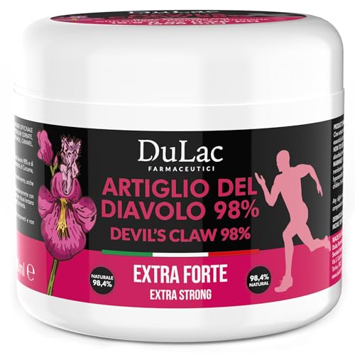 DuLàc, Garra del Diablo 98% 500 ml, Crema Gel con Jengibre, Mentol y Cúrcuma, para Masajes a Músculos y Articulaciones, Testado Dermatológicamente y sin Níquel, Made in Italy