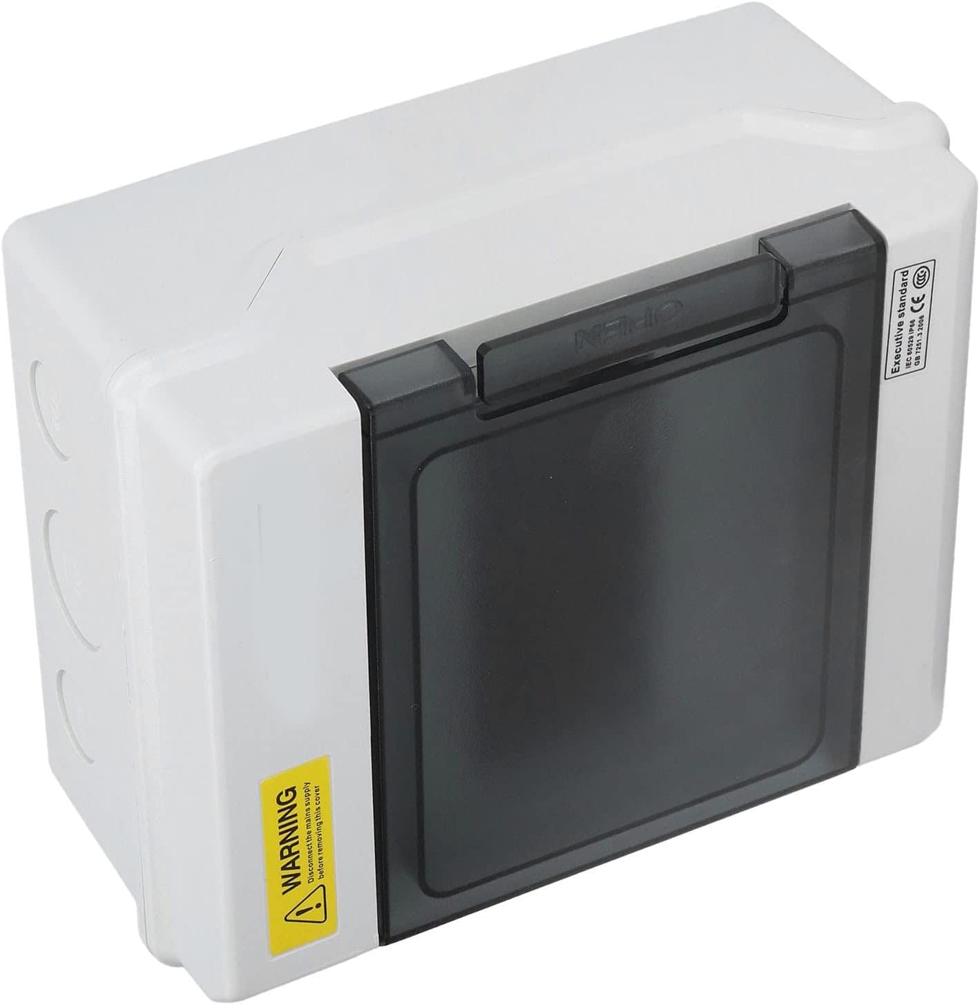 POWER SHPN-6 Electrical Distribution Box | 6 Way Waterproof MCB Box | IP65 Enclosure for Circuit Breakers, Industrial & Home Use (190x160x100mm) — Amazon image 2