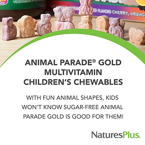Natures Plus Animal Parade GOLD Children's Chewable Multi Cherry Flavour , 120