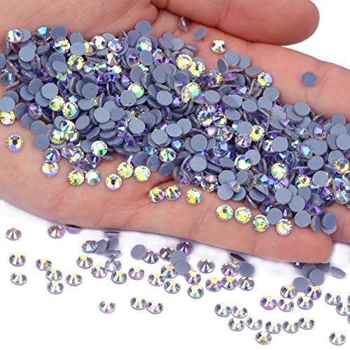 Image of 400 Pieces Hot Fix Glass Flatback Rhinestones HotFix Round Crystal Gems (Paradise Shine, SS30)