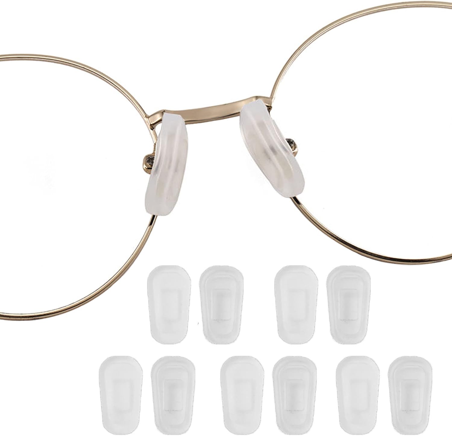 OPUGIT Eyeglass Nose Pad Covers, Slipon Silicone Nose Pad