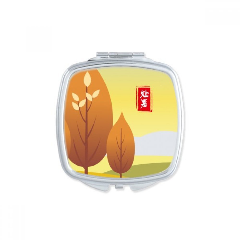 Miroir de Maquillage Solaire Cadeau Mignon Petit Miroir de Poche Portable