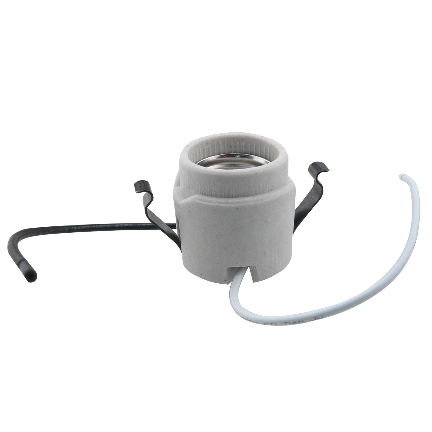 CHENJIN E26 Screw in Ceramic Lampholder Line Length 7.5 Inches