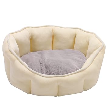 Eryue Round Cat Bed t Bed 18in Small Washable Dog Bed for Puppy and Kitties with Slip-Resistant Bot