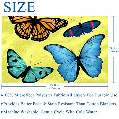 Couverture douce papillon jaune pour des instants cocooning - 6