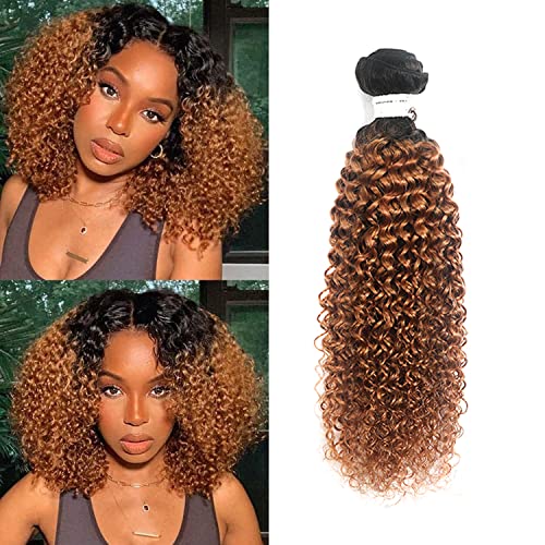Kinky Curly Hair Bundles (14inch) 9A Brazilian Curly Human Hair Bundles 100% Unprocessed Remy Human Hair Weave Bundles Deep Curly Hair Extension…