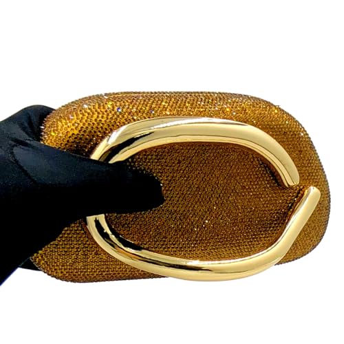 Boutique De FGG Mini Rhinestone Clutch Purse for Women Formal,Evening Bags Sparkly Crystal Clutch Purses,Wedding Handbags,Brown by Boutique De FGG - Used condition - Image 9