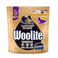 Woolite Capsules Noir & Foncés - Capsules de Lessive Liquide pour Préserver l'Intensité des Couleurs Sombres et Protéger les Fibres - x33