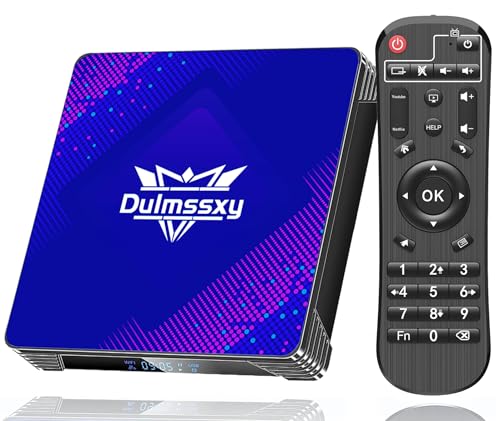 Android TV Box 13.0, Dulmssxy Smart TV Box 4K/6K/8K 2GB RAM 16GB ROM,Android Box WiFi 6 with RK3528 Quad-Core 64bit 3D 2.4G/5G WiFi 10/100M Ethernet BT5.0 USB 3.0 DLNA H.265