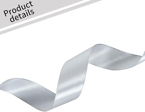 Miniatura 3 de TONIFUL - Rollo de listón de satén de color liso, para envolver regalos, manualidades, cabello, fiestas de boda, tarjetas de invitación, ramos