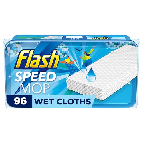 Flash Speedmop Wet Mop Floor Cleaner Refill Wipes 96 (4x24) Refills Citrus Scented For A Fast & Easy Clean