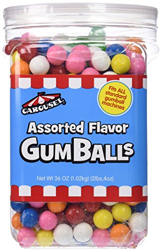 Carousel Assorted Flavor Gumballs Refill Jar