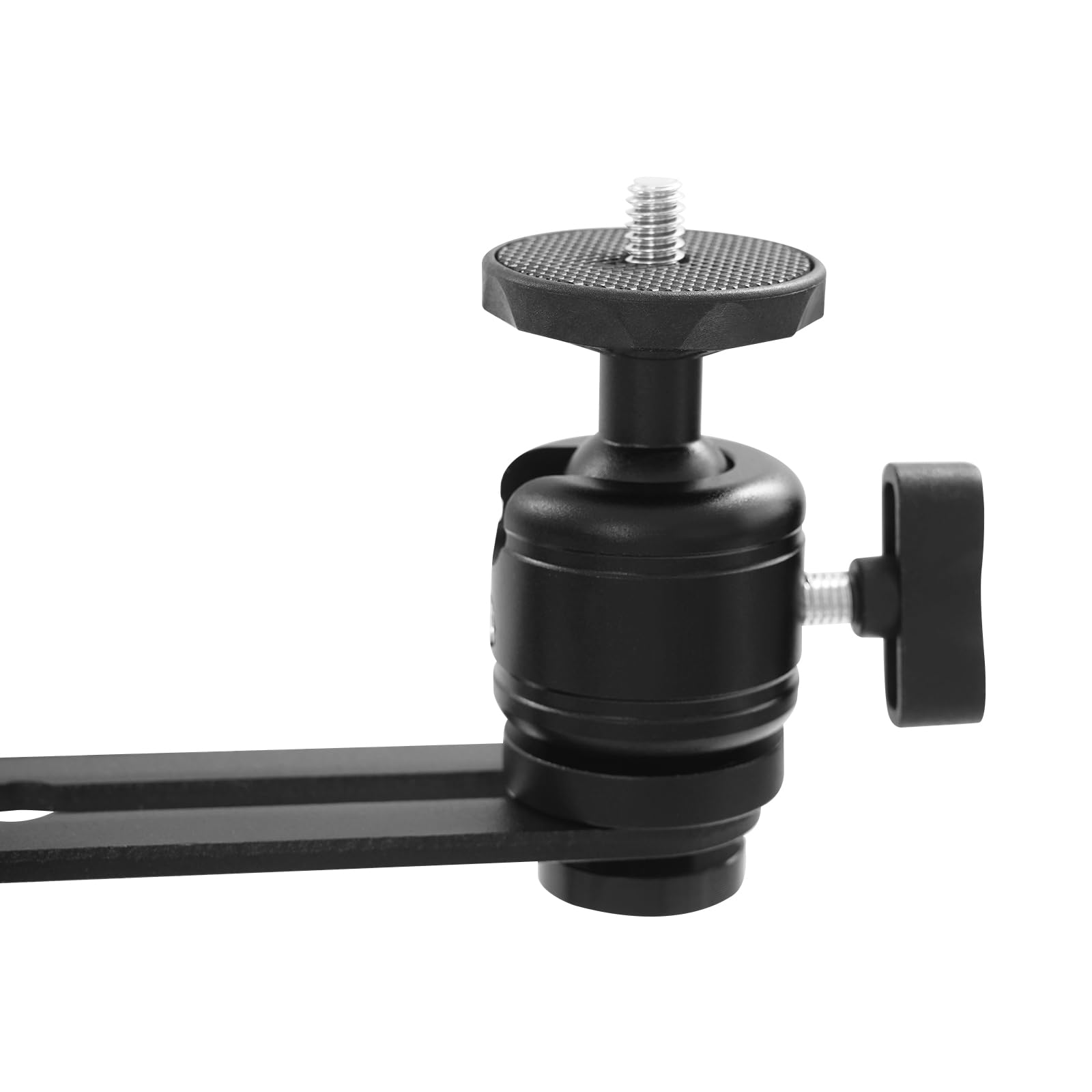 Support de projecteur, pivotant à 360°, réglable en hauteur, support de projecteur caché avec interface à vis 1/4", mini support de sol pour lit et canapé, noir