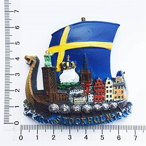Imán decorativo 3D barco pirata Stockholm 7x6.8 cm miniatura 6
