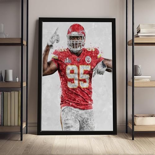 FONUHUOLIAN Sports Star Poster Chris Jones Canvas Art Poster — view 3