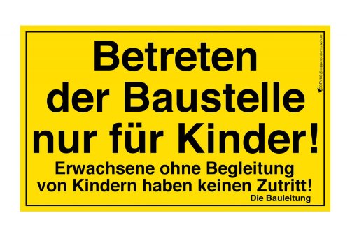 CORVUS a600023 Cantiere Schild Kids at Work