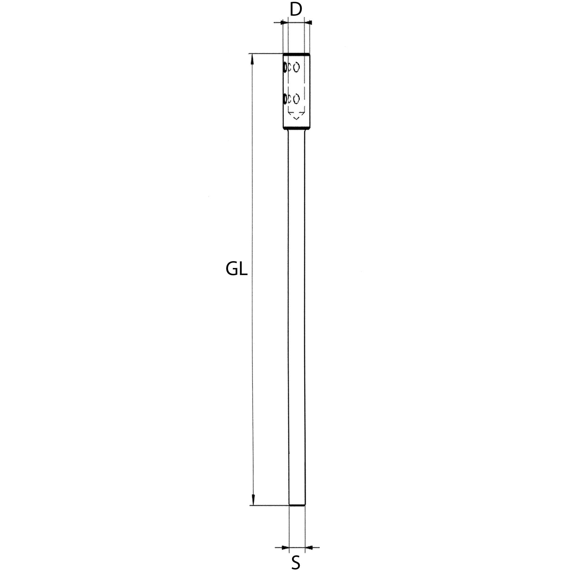 ENT 40333 Prolunga per diametro punta (D) 12,7 mm, GL 645 mm, HEX11, S 12 mm