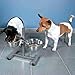 TRIXIE höhenverstellbare Hundebar mit 2 Edelstahlnäpfen - Ständer aus Metall - Napfarretierung und Klapperschutz - justierbare und rutschfeste Gummifüße - Fassungsvermögen je 0,75 ml - Näpfe spülmaschinengeeignet - 24920