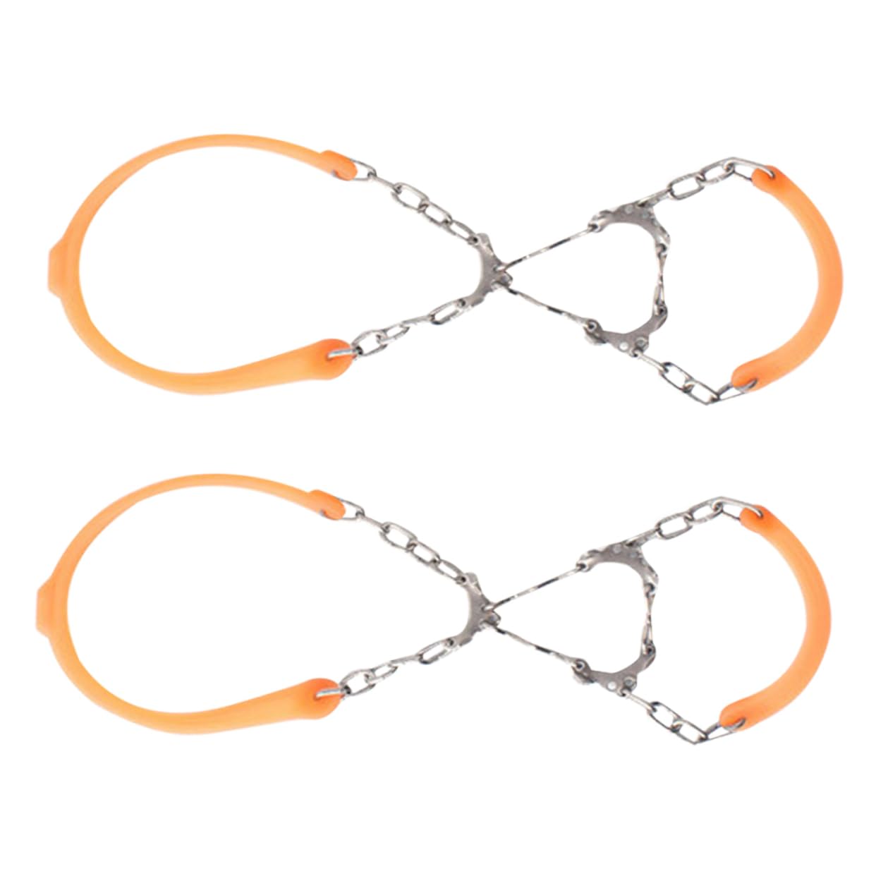 Homoyoyo 2pcs Ice Crampons for Shoes Lightweight - Traction Cleats Spikes Portable Chains for Hiking Mountaineering and Walking Snowy Conditions Unisex Footwear Accessories