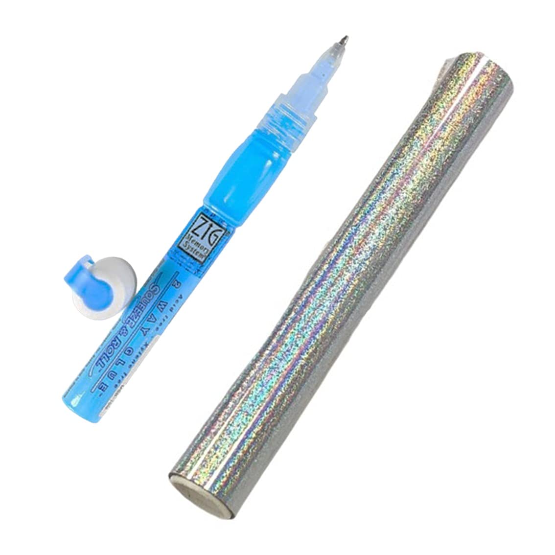 Amazon.co.jp: ALL SPLENDID キラキラ銀箔 15*300cm + 液体のりペン