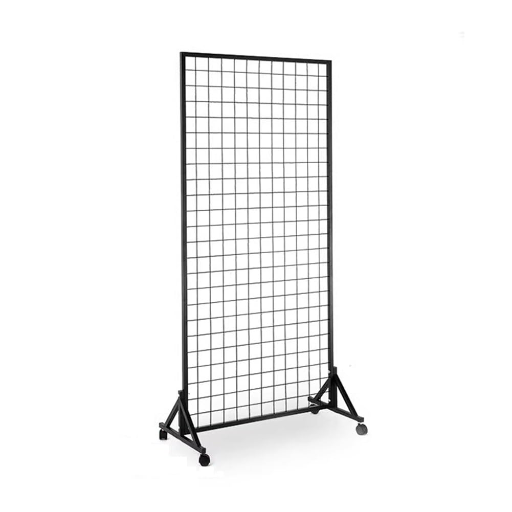 Gitterwandpaneele mit T-Basis und S-Haken, beweglicher Regalteiler-Ausstellungsständer für Kunsthandwerksmessen, Einzelhandel und Heimorganisation (120 x 100 cm) – vielseitige Standlösung