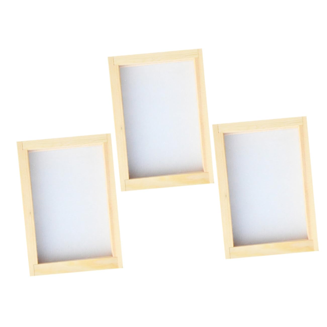 ULDIGI 3pcs Boys and Girls Papermaking Kit DIY Handmade Paper Frame Paper Deckle Mould Screen