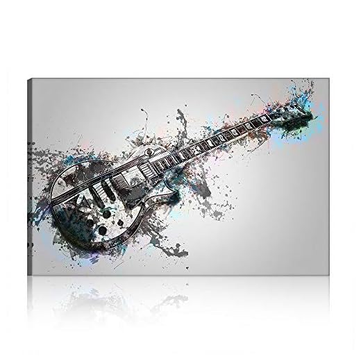 Annick Goutal Pintura De Guitarra Eléctrica En La Pared Música Abstracta Arte De La Pared Imágenes De Lienzo para La Sala Cuadros Decoración (Sin Marco,30_x_50_cm)