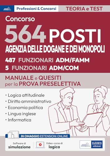 Concorso Agenzia Dogane 2024: manuale per la prova preselettiva