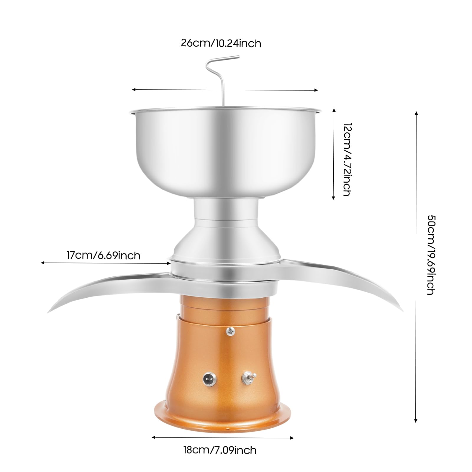 Milchzentrifuge Elektrisch, 5L Milch Zentrifuge Milchseparator Milchcreme Separator für Kuhmilch und Ziegenmilch, Bauernhöfe