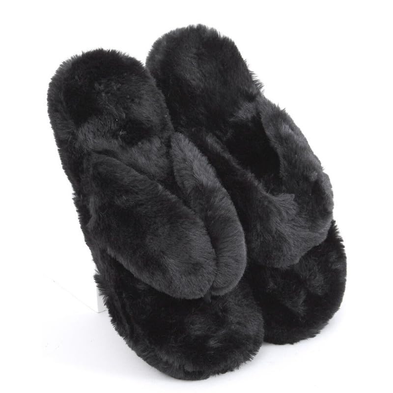 ShoemusQ Flip-Flops & Slippers Indoor Non-Slip Soft Thong Fur Flip-Flop And Slippers For Women-Black_4 (B0DFHG4XDY) Amazon Price History, Amazon Price Tracker