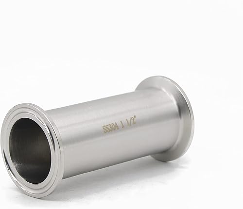 Miniatura 4 de Tubo de carrete sanitario SS304 de 1.5 pulgadas con extremos de abrazadera, tubo redondo sin costuras con abrazadera triple de 1.5 pulgadas con