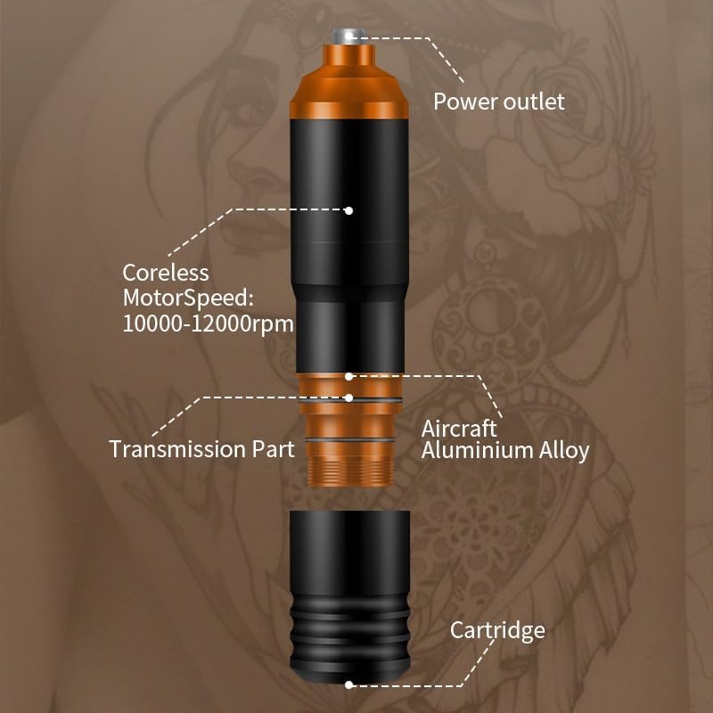 Tattoo Mini Motor Tattoo Machine Combination Line Cutting and Shading Pen