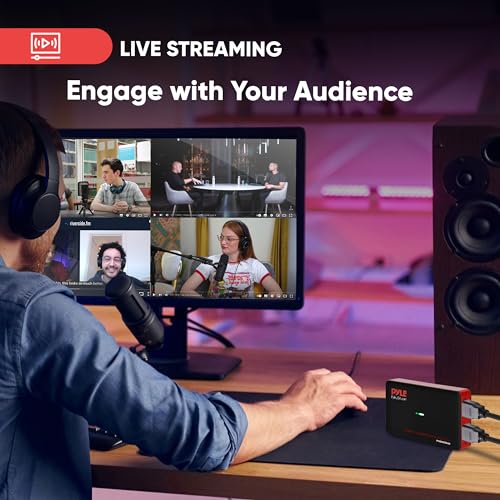 Image of Pyle Video Game Capture Card Device with Video Recorder, HDMI Output, Full HD 1080P Live Streaming, USB, SD, PC, DVD - PHDRCB48.6