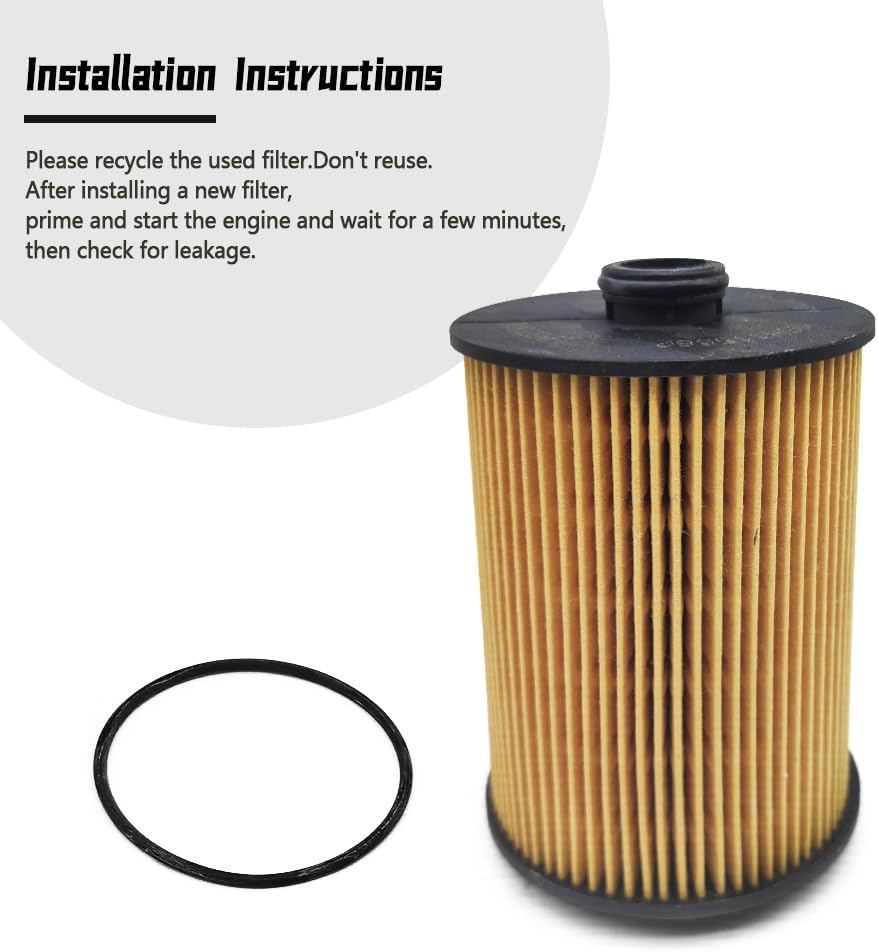 Oil Filter (4-Pack) Compatible with P-orsche Cayenne VR6 3.6L V6 2012-2018, VW Atlas 2018-2023, CC 2013-2017, Passat 2012-2018, Touareg 2012-2017 | Replace 03H115562 95810722210