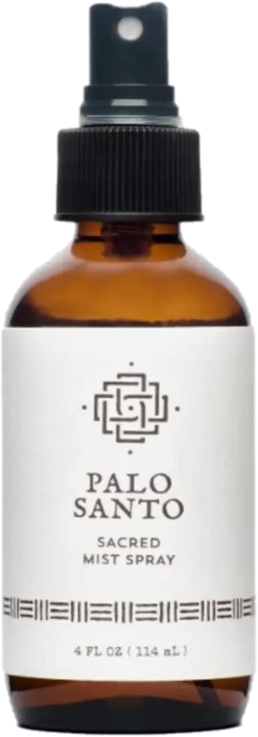 Sacred Mist Palo Santo Smudge Spray (4 fl oz/114 ml) Protección y limpieza del aura cargada energéticamente. Purificación espiritual para eliminar la energía negatove.