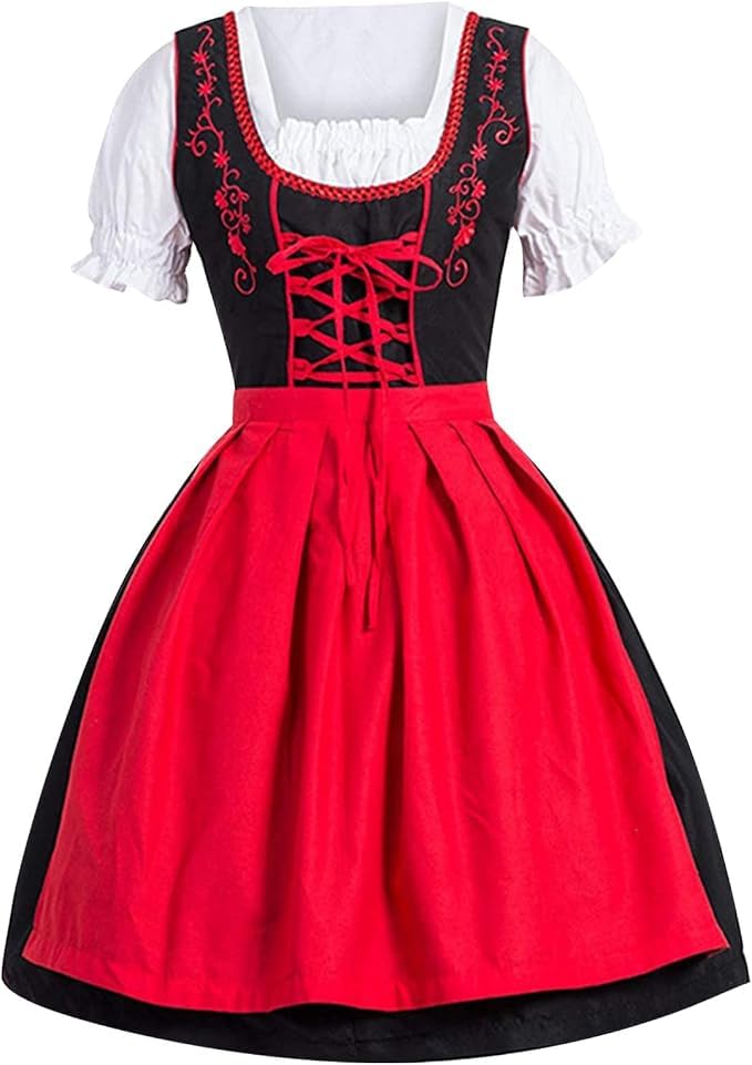 Women Dirndl Dress Oktoberfest Costume German Dirndl Dress 3 Pieces — image 1