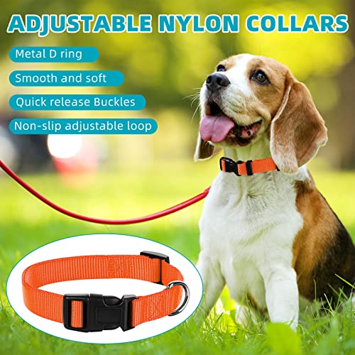 Buryeah 12 Pieces Dog Collar Bulk Puppy Collars Adjustable Nylon for Small Medium Dogs with Safety Buckle for Dogs Walking Running Training(Mixed Colors) - Image 6