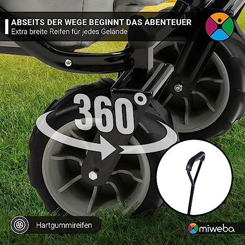 Miweba Faltbarer Bollerwagen MB-30 | Traglast 120 kg - Klappbar - Handwagen faltbar - Transportwagen für Kinder - Kinderwagen - Gartenwagen - Wagen - Strandwagen - Faltwagen (Hellgrau/Dunkelgrau) – Bild 7