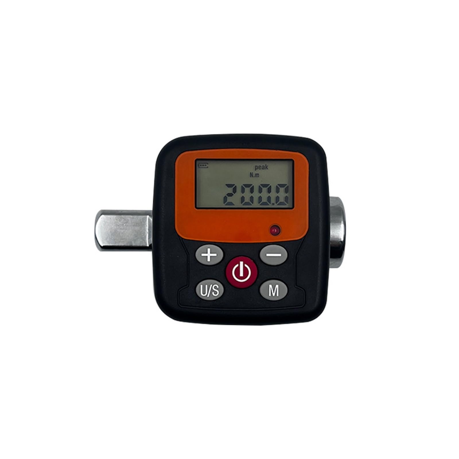 Dinamometrica, Medidor de torsión digital con botón silicona y cabezal for medir la fuerza fijación tornillos,moto coche camión.(200Nm)