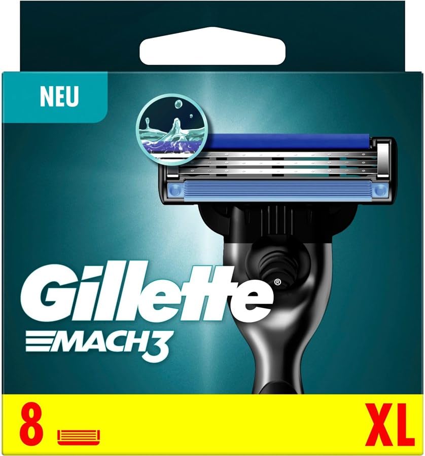 Gillette Mach3 - Cuchillas de afeitar para hombre, 8 cuchillas de repuesto
