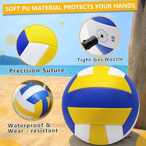 Image of Magicorange Volleyball,6 Pack Official Size 5 Volleyballs,Multicolored