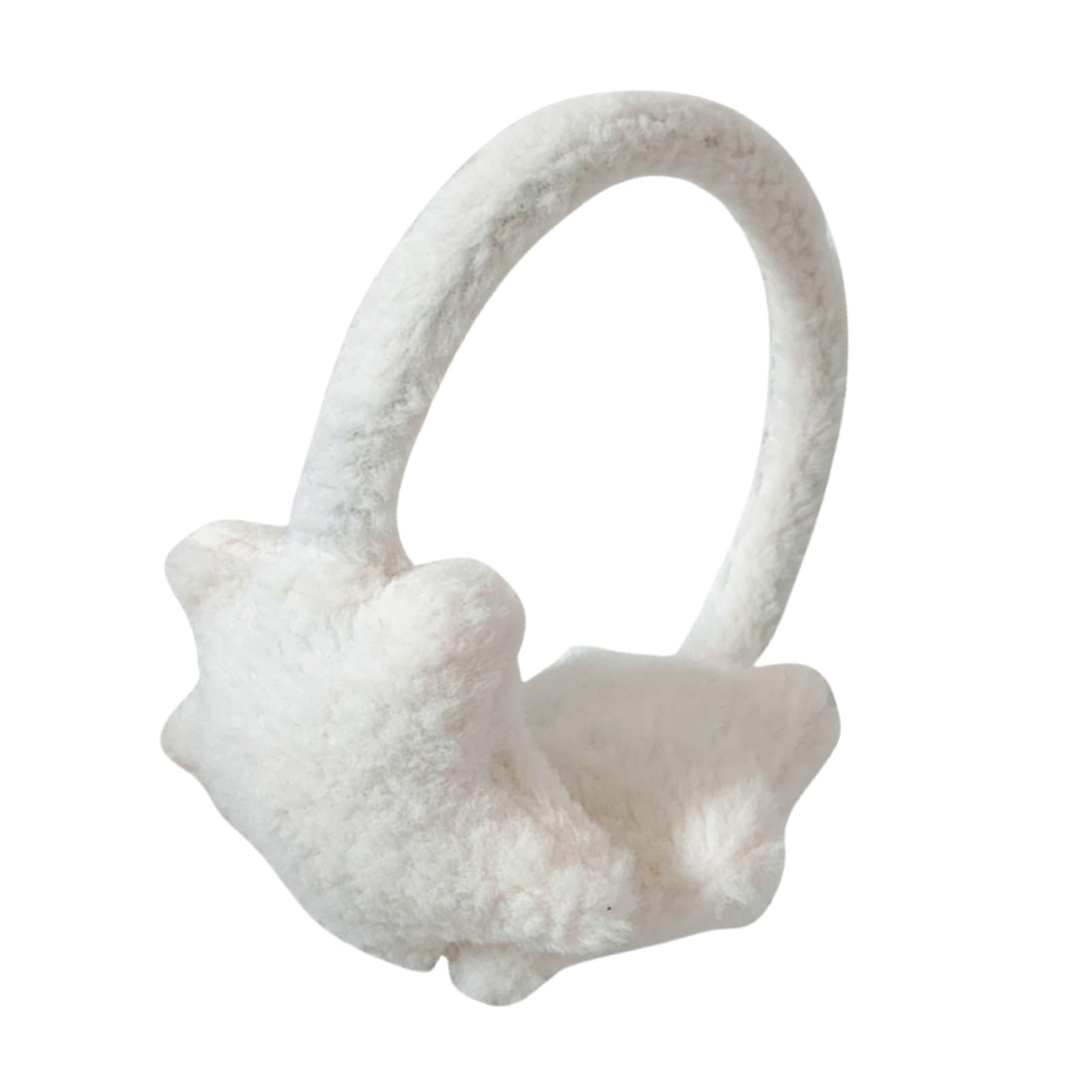 Fgdtree Men's White Plush Star Earmuffs Wo Girl Winter Thermal Ear Warmers For Student Cycling
