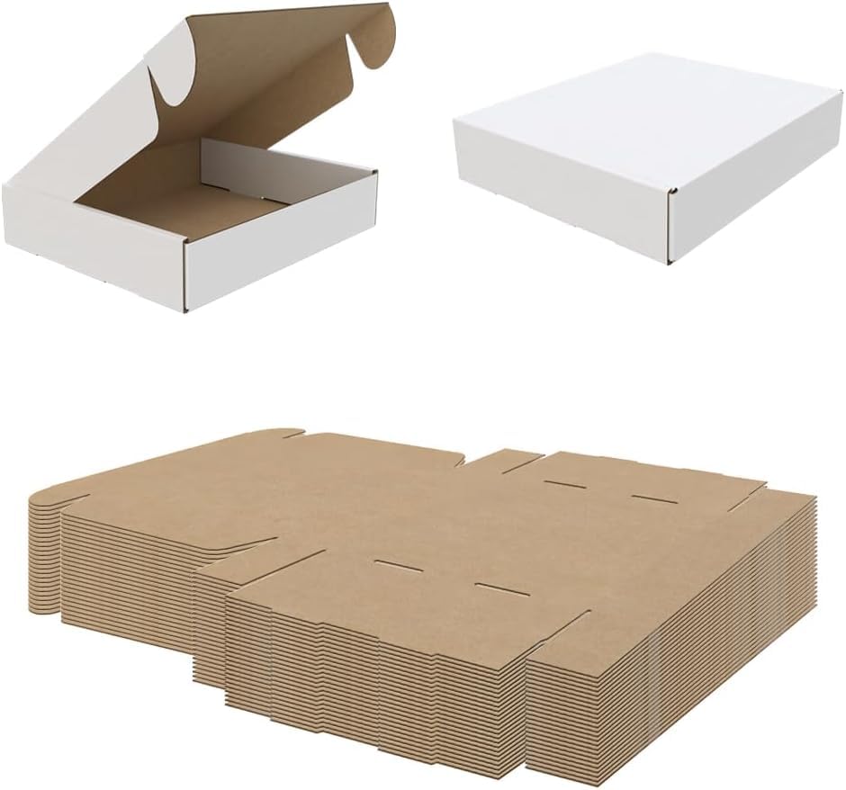 AKAR Die Cut Box White Cardboard Boxes for Small Parcels and Postal Shipping